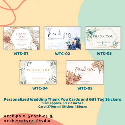 Personalized Wedding Gift Tag Stickers and Cards (10 pcs) - Image 2