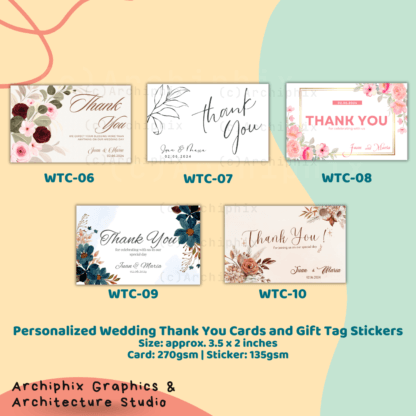 Personalized Wedding Gift Tag Stickers and Cards (10 pcs) - Image 3