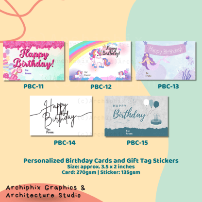 Personalized Birthday Gift Tag Stickers and Cards (10 pcs) - Image 4