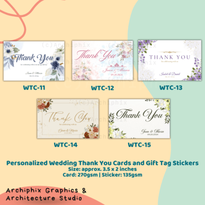 Personalized Wedding Gift Tag Stickers and Cards (10 pcs) - Image 4