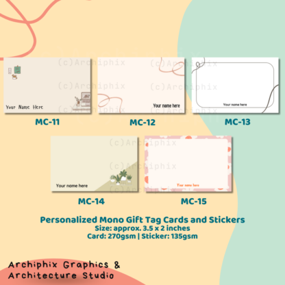 Personalized Mono Gift Tag Sticker and Cards(10 pcs) - Image 4