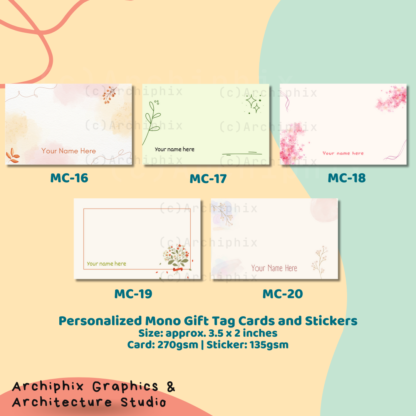 Personalized Mono Gift Tag Sticker and Cards(10 pcs) - Image 5