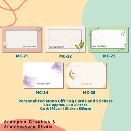 Personalized Mono Gift Tag Sticker and Cards(10 pcs) - Image 6