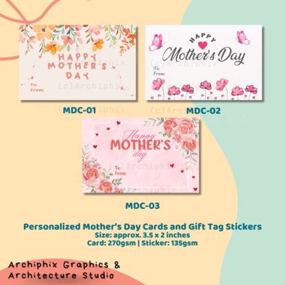 Personalized Mother's Day Gift Tag Stickers and Cards by Archiphix (10 pcs per pack) - Image 2