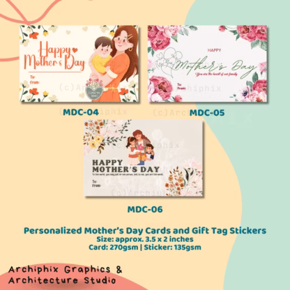 Personalized Mother's Day Gift Tag Stickers and Cards by Archiphix (10 pcs per pack) - Image 3